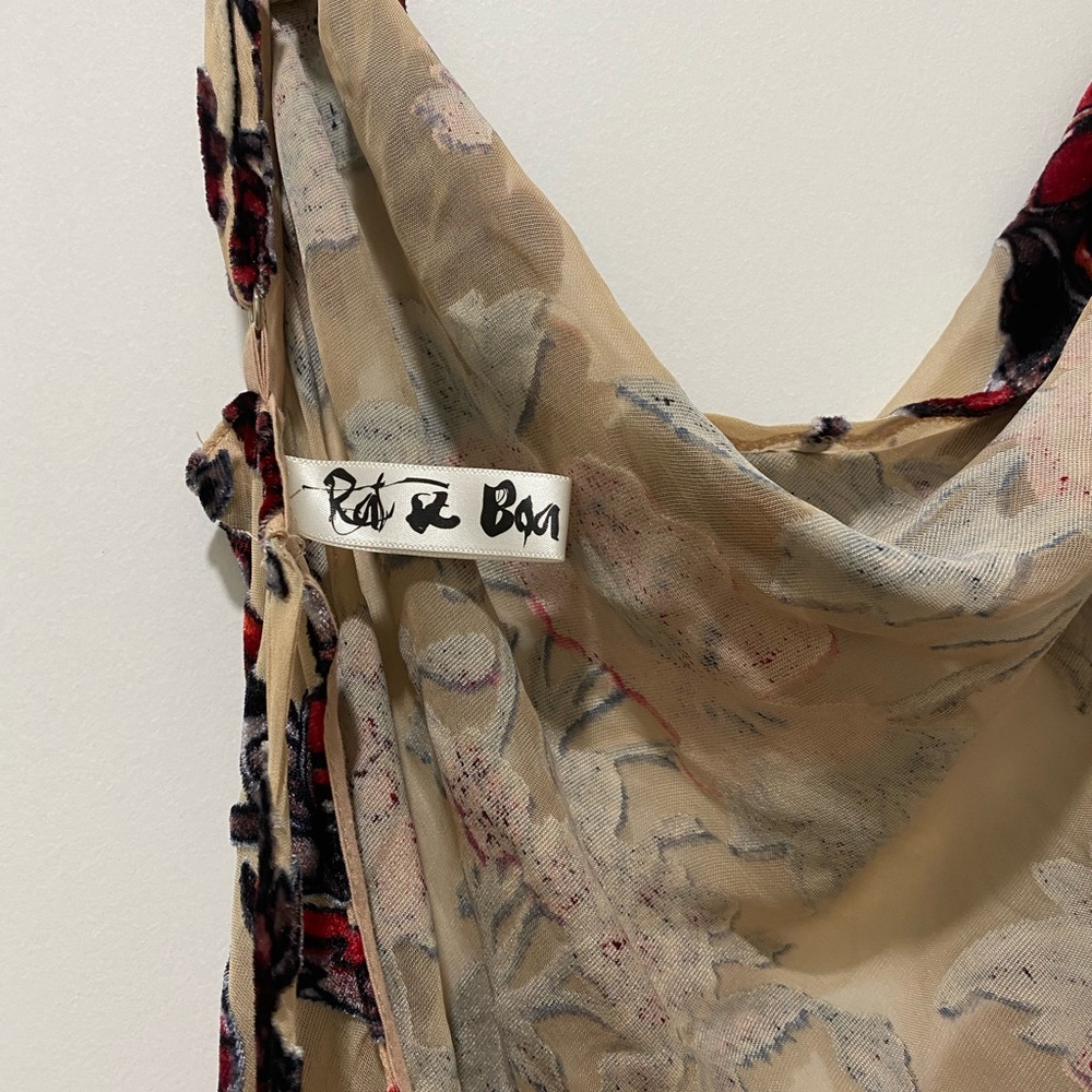 Rat & Boa Floral Mini Dress - Red and Black - Picture 4 of 5